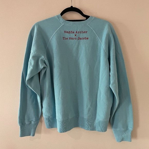 NWT Marc Jacobs x Magda Archer Sweatshirt Blue Size Medium - Picture 7 of 12